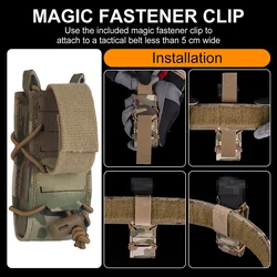 MOLLE Mount Tiger 9MM Mag Pouch V2 sujetador mágico para portador de placa y cinturón Mag Pack accesorios esenciales de caza