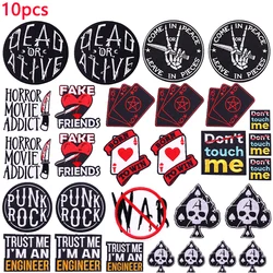 Parches termoadhesivos punk – 10 uds para planchar en ropa y equipamiento
