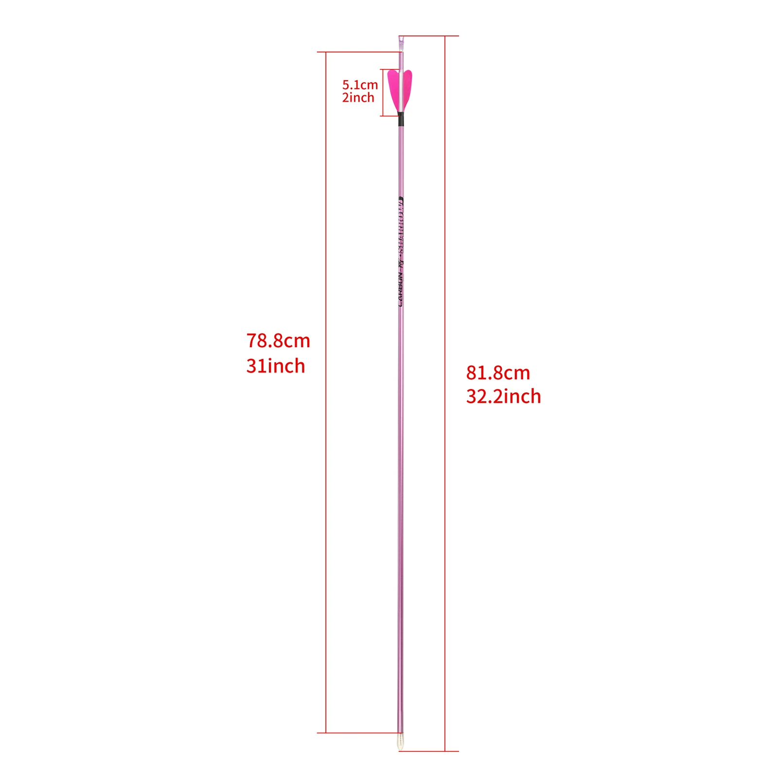 Flechas de carbono para arco con punta fija, caza - imagen 2