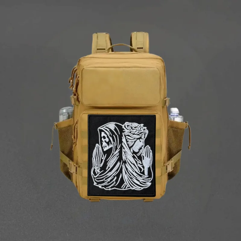 Parche bordado de Ángel y diablo, chaleco táctico, insignia de moral con gancho y bucle, pegatinas decorativas para mochila, parches para brazalete para ropa