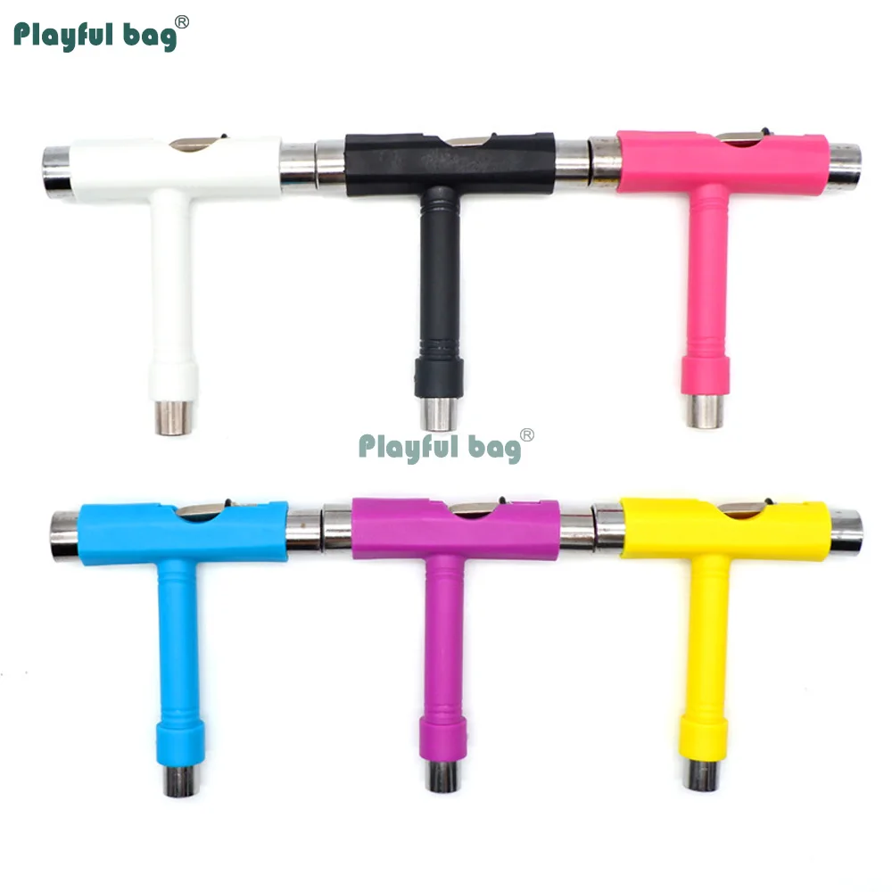 Llave ajustable multiherramienta para monopatín, herramienta de instalación de ruedas con mango en T para patines, Kit de herramientas de Hardware Universal AMB335 - imagen 5