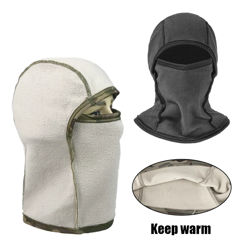 Máscara de cara completa de lana de invierno, pasamontañas de camuflaje, equipo de cabeza, sombrero deportivo, mantiene el calor, caza, bicicleta, ciclismo, Multicam - imagen 3