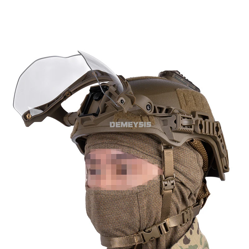 Casco táctico Wendy con gafas plegables Airsoft y tiro - imagen 5