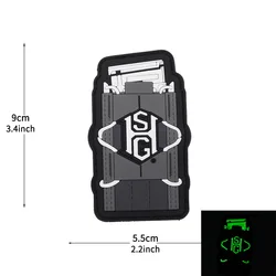 Parche táctico PVC con velcro para chaleco MOLLE