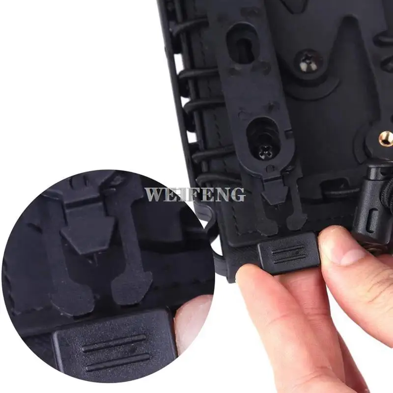 Clip Molle Kydex para cintura, funda para MOLLE-LOK, funda para cargador, abrazadera trasera, equipo de caza, 1 par - imagen 3