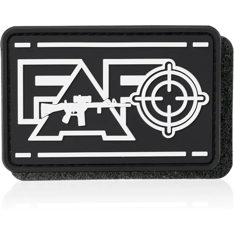 Parche de gancho y bucle FAFO con letras de PVC 3D, pegatinas tácticas, grillete, mochila, sombrero, parche de seguridad interesante, parches para correa para el pecho de perro - imagen 5