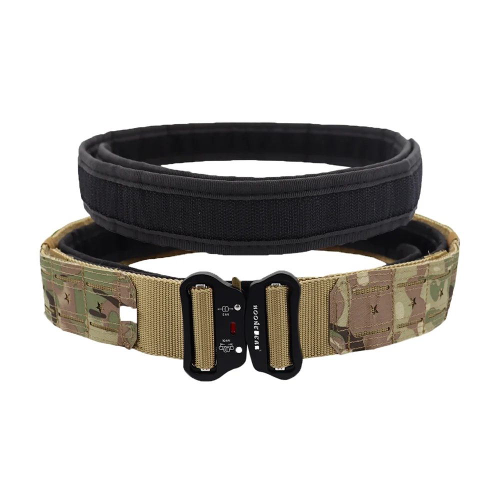 Cinturón de combate táctico de 2 pulgadas de alta calidad, hebilla de Metal de liberación rápida, cinturones MOLLE para hombre, camuflaje 3415
