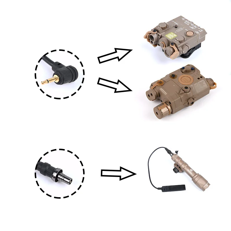 PEQ DBAL láser táctico M300 M600, control remoto, interruptor de presión dual, accesorios de linterna de reconocimiento de caza al aire libre - imagen 2