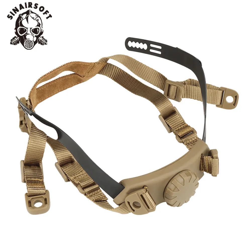 Sistema de suspensión de casco táctico ajustable, correa de bloqueo de cabeza interior para cascos de corte alto FAST SF, accesorios de caza y tiro - imagen 2