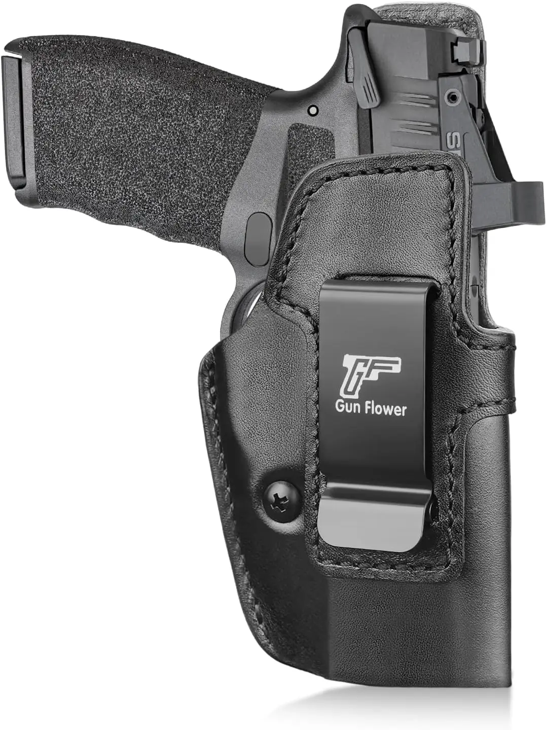 Para Springfield Hellcat Pro/Comp,Hellcat RDP,IWB Funda de cuero, transporte oculto, pretina interior, cinturón apto para 1,5 "-1,75", mano derecha - imagen 2