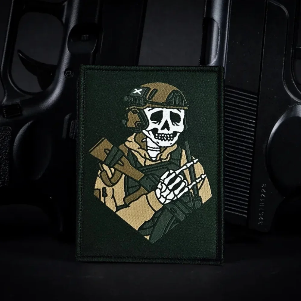 Parches tejidos con insignia de moral Task Force Doomer AK Dead Doomer, ONE7SIX TFD BCS FOG, gancho y bucle militar táctico, pegatina para mochila - imagen 2