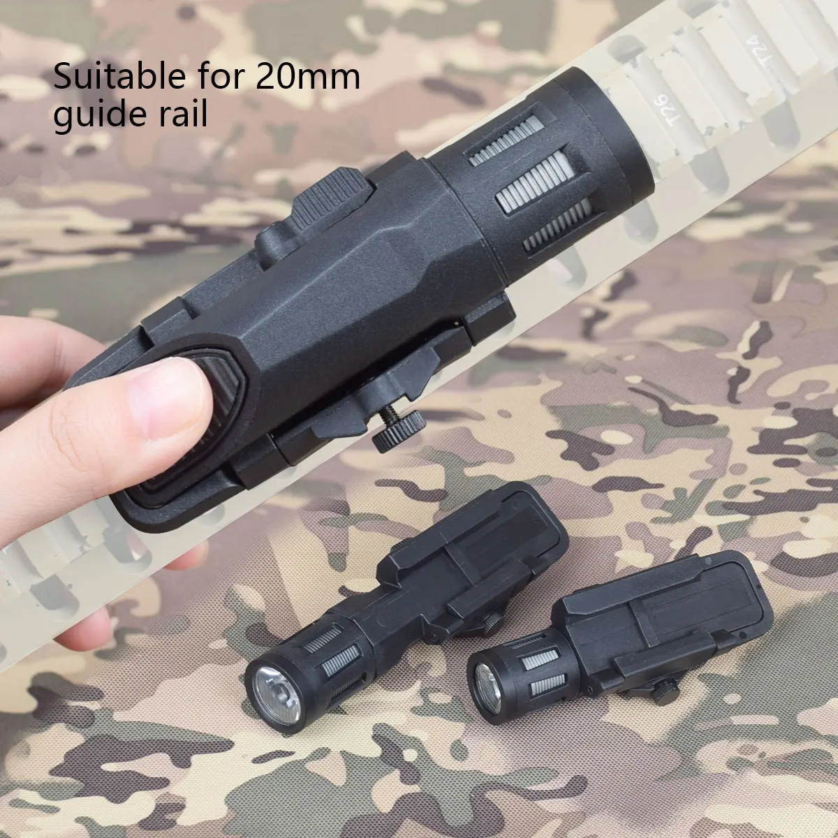 Táctico WML APL APL-C Nylon Rifle pistola estroboscópica luz LED ajuste 20mm Rail Airsoft arma caza linterna - imagen 5