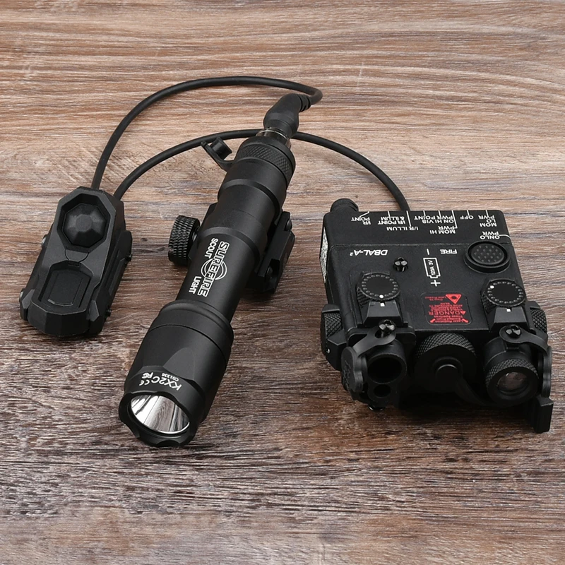 Caza DBAL A2 iluminación láser verde M600C luz de caza LED Kit de interruptor Dual con infrarrojos de caza + linterna LED M300 M600 - imagen 2