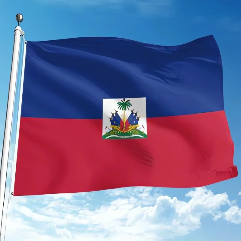 5 unids/lote bandera nacional de Haití 90x150cm bandera de Haití bandera nacional de la República de Haití Repiblik Ayiti al por mayor