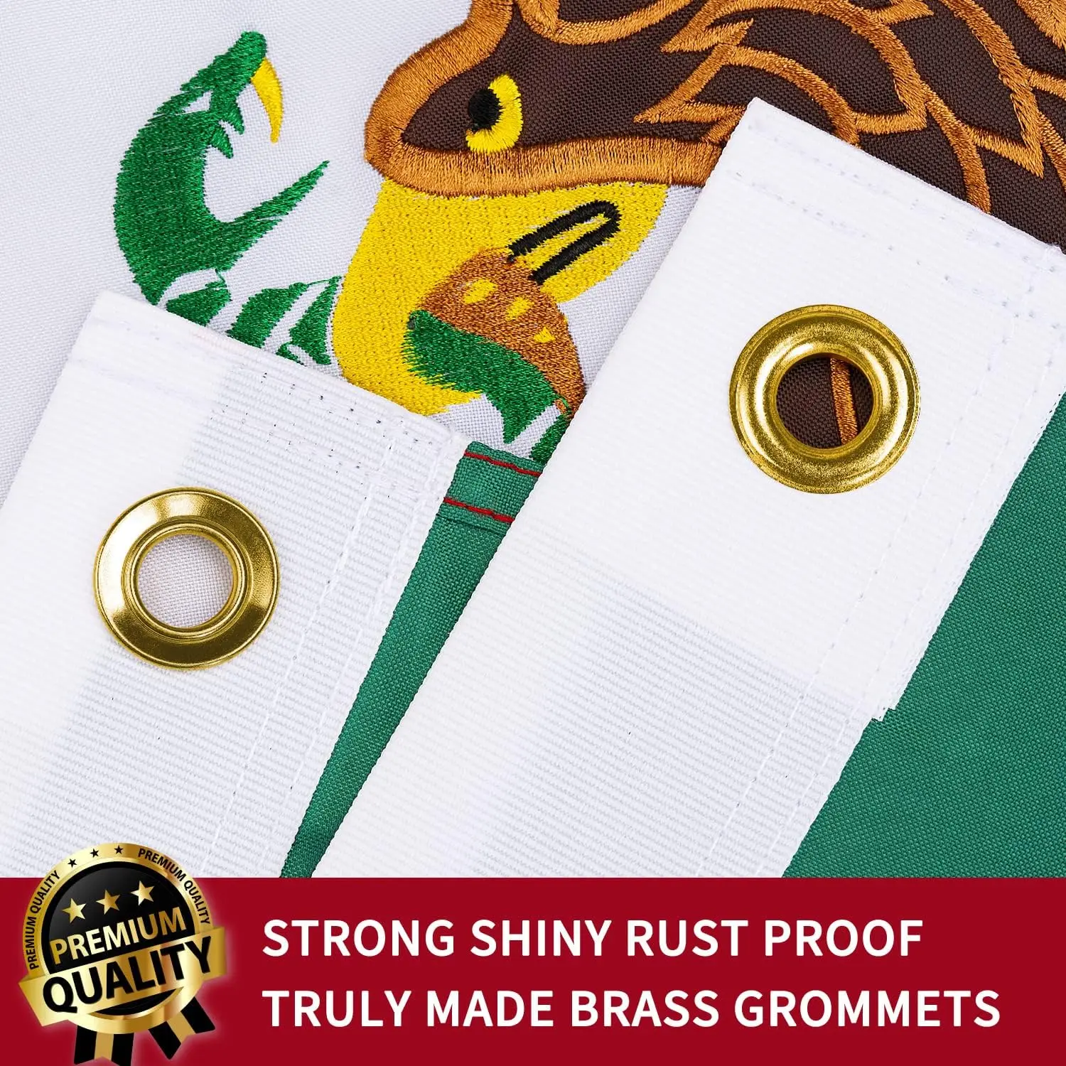 Bandera mexicana bordada, 90x150cm, 210D, nailon, alta calidad, decoración, tapiz - imagen 3