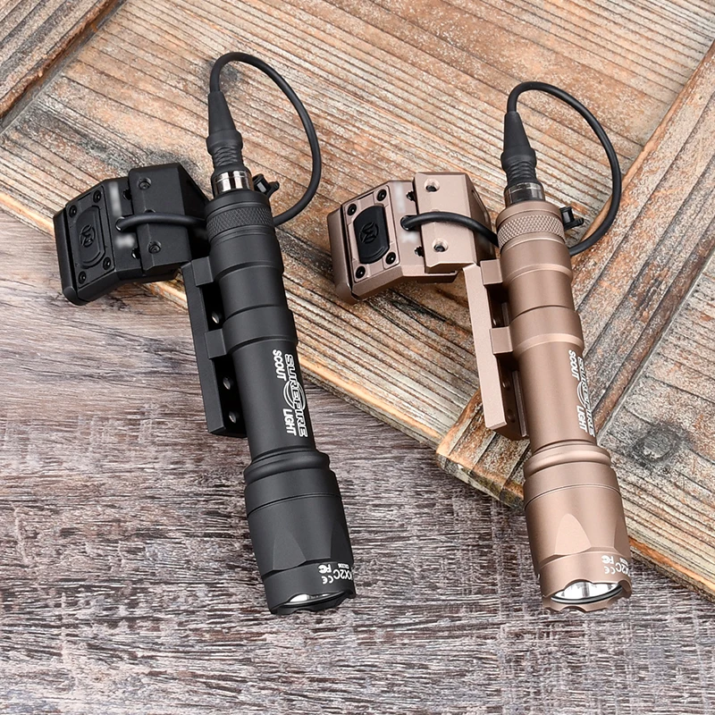 WADSN táctico SF M300 M600 Surefir M300A M600U Scout Luz de Metal linterna Base de extensión lateral 20mm riel Picatinny - imagen 2