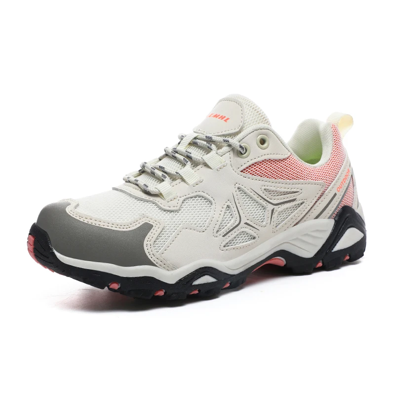 HIKEUP-zapatos de trabajo transpirables para hombre y mujer, zapatillas de diseñador de lujo, de cuero, informales, para caminar - imagen 4