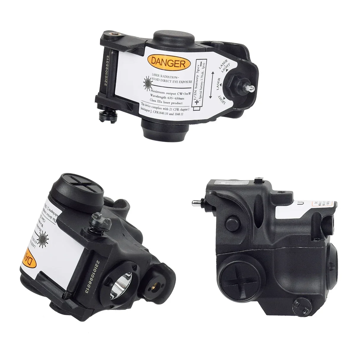 Mini linterna LED, mira láser verde y roja para pistola compacta G17 G19, armas ligeras, luz de explorador, riel Pictinny de 20mm - imagen 4