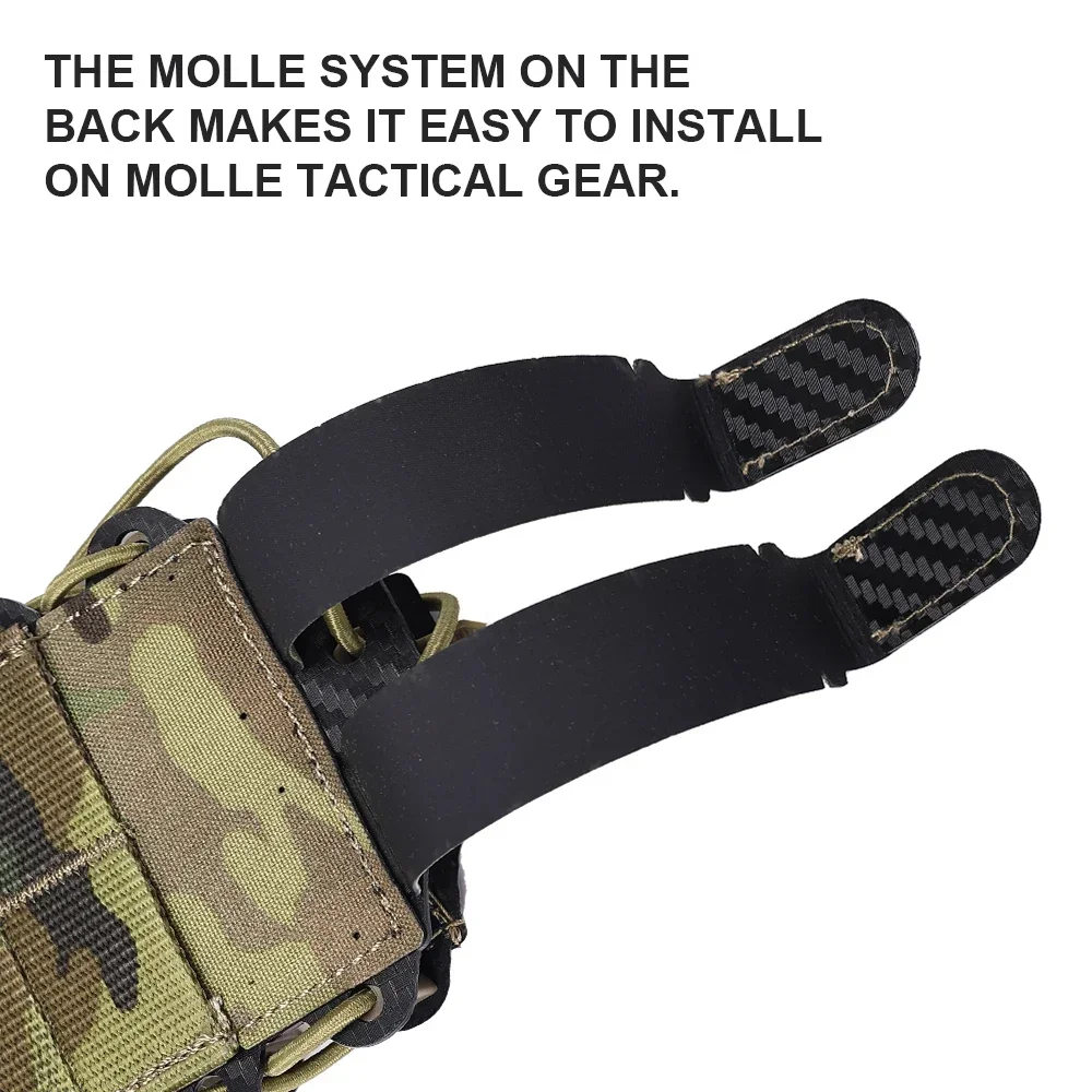 Bolsa táctica de un solo Rifle, 5,56/7,62, Molle Top Open Mag, bolsas de herramientas de corte láser para M4 AK Airsoft, funda para revistas - imagen 4