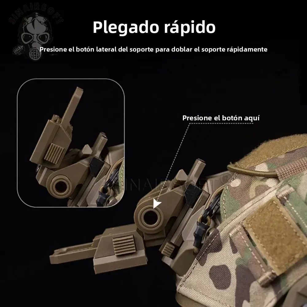 Soporte de montaje L4G24 NVG, gafas de visión nocturna plegables, soporte para casco, Stent, soporte para casco de nailon para PVS15 PVS18 PGPNVG18 - imagen 5