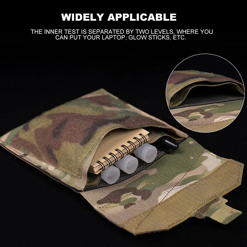 Bolsa de almacenamiento de mapas táctico, bolsa Molle para caza al aire libre, Camping, ciclismo, paquete de mapas de caballeros, chaleco de tiro Airsoft, bolsa de comestibles - imagen 4