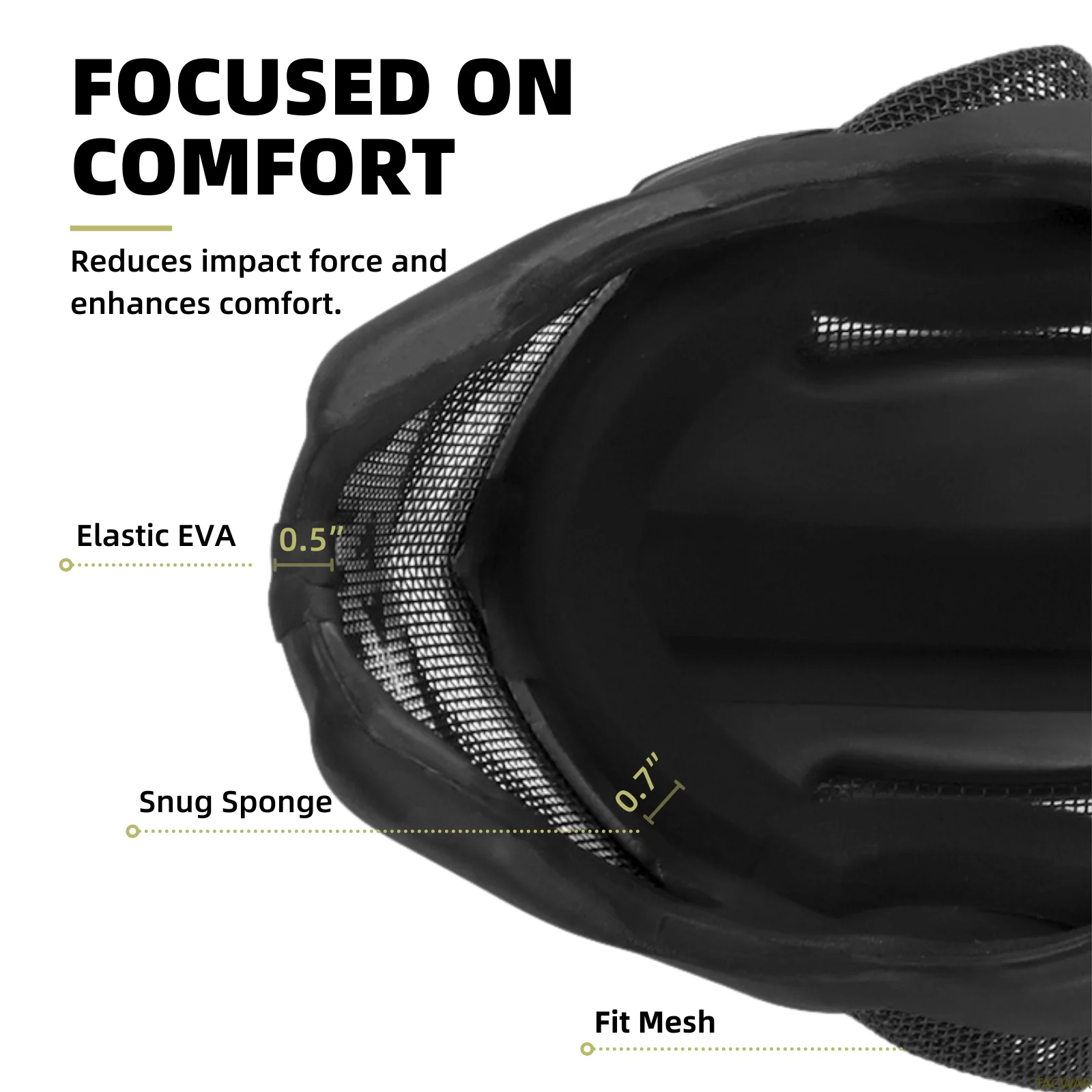 EVA Airsoft Helmet Full Face with Breathable Steel Mesh, Ultra-Light Large Area Ventilation Adjustable Buckle Skull Mask - imagen 2