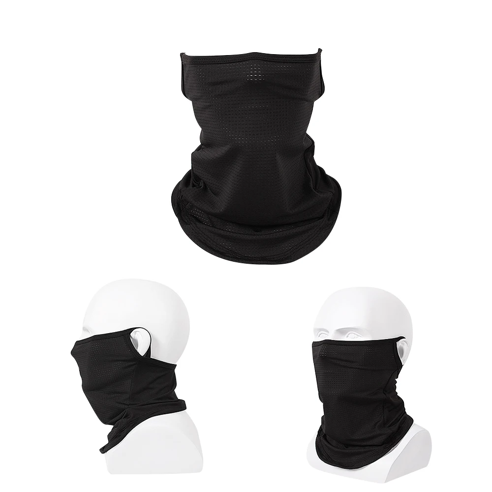 Máscaras lavables, Bandana deportiva para ciclismo, malla negra, seda helada, máscara facial para esquí, calentador de cuello, cubierta de polaina para correr, senderismo, bufanda de tubo para hombres y mujeres - imagen 5