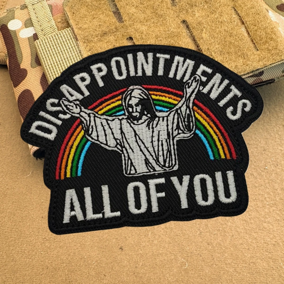 Parche táctico moral Encepciones Jesús – Bordado velcro para mochila