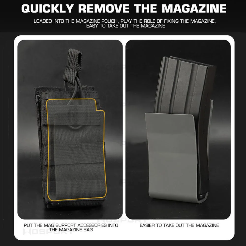 Accesorios de soporte táctico MAG para 5,56 7,62, bolsa para revistas, soporte de nailon de liberación rápida, equipo Airsoft para caza y tiro - imagen 5