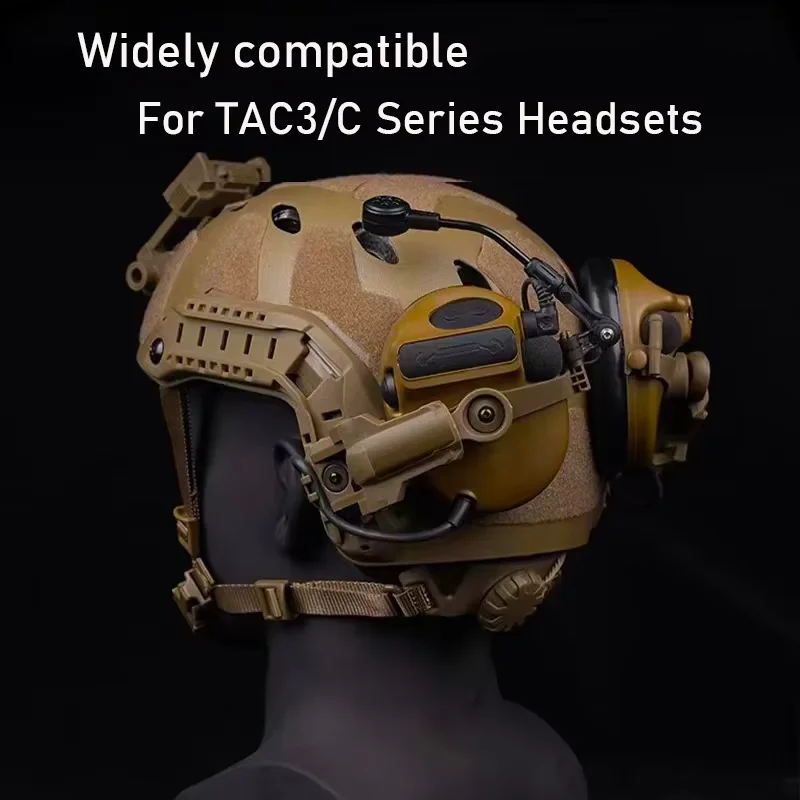 Soporte de montaje en riel para auriculares, adaptador de guía para cascos con rotación de 360 °, compatible con OPS Core ARC y Team Wendy Rail - imagen 4