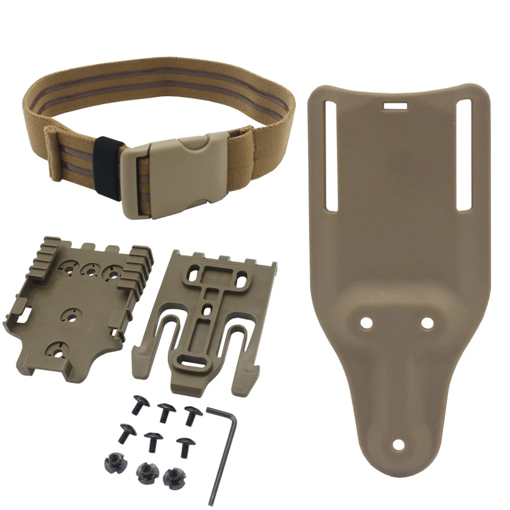 Correa de muslo táctica VULPO, banda elástica, funda, adaptador QLS, Base, cinturón de cintura, plataforma para Glock 1911 P226 Beretta M9 1911 - imagen 2