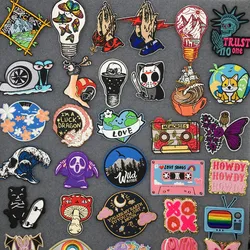 Parche termoadhesivo bordado estilo punk para chaqueta