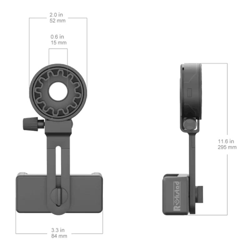 Soporte adaptador de teléfono de óptica vectorial, abrazadera giratoria de montaje con Clip, Material de goma suave adjunto a binoculares de alcance y observación - imagen 4