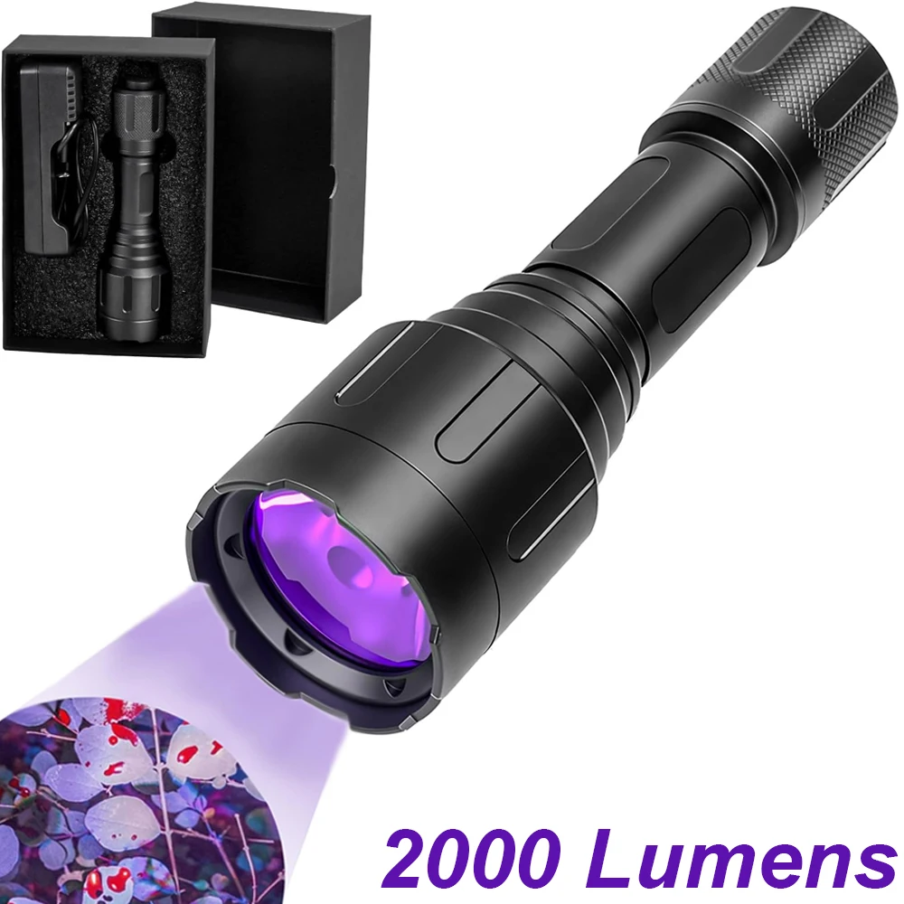 Luz de seguimiento de sangre para caza, linterna de rastreo de sangre de ciervo, linterna UV recargable de alta definición para cazador