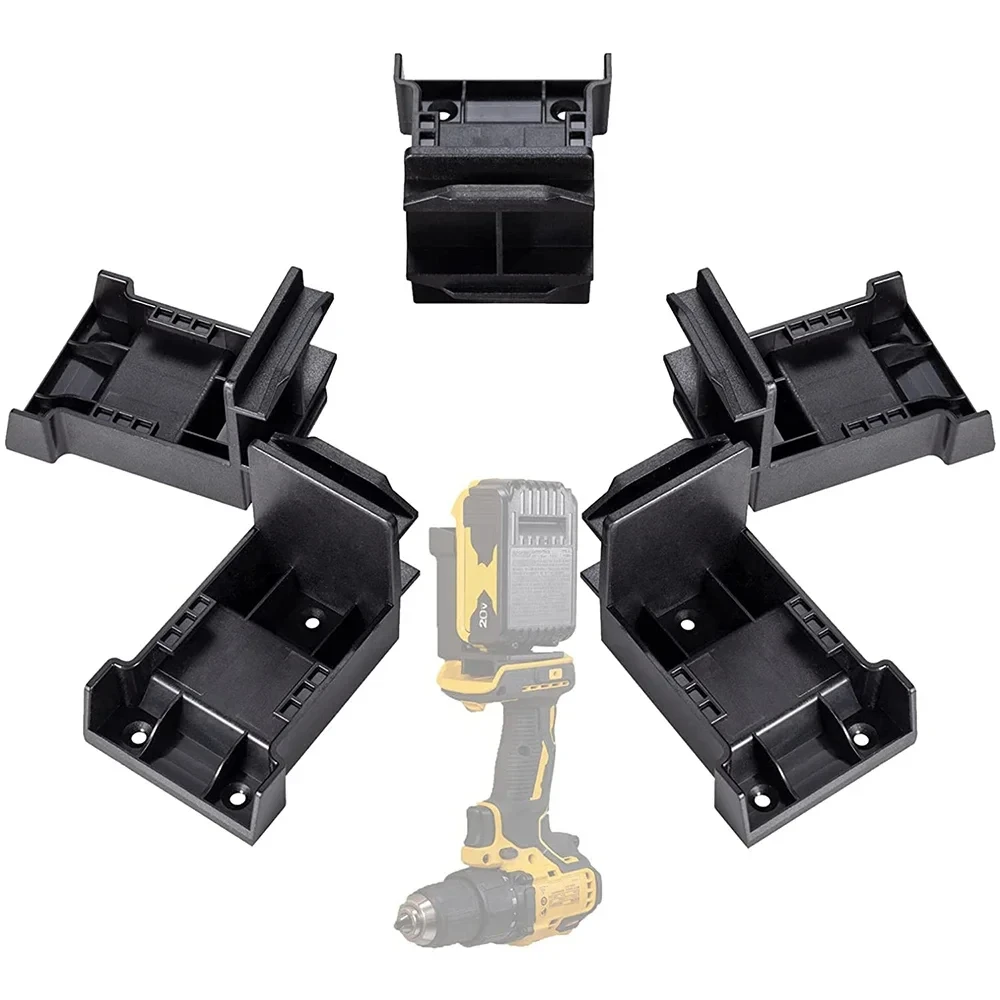 Soporte de herramientas eléctricas 2 en 1, soporte de suspensión de montaje de batería para Dewalt 20V para Milwaukee 18V, soporte de estante de almacenamiento de herramientas de batería, 5 uds. - imagen 4
