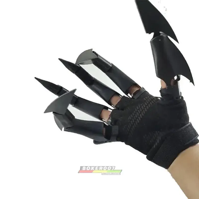 Guantes de Robot mecánico, guantes de tecnología negra, accesorios de mano mecánicos de sentido avanzado, articulación de pata de mano movible - imagen 3