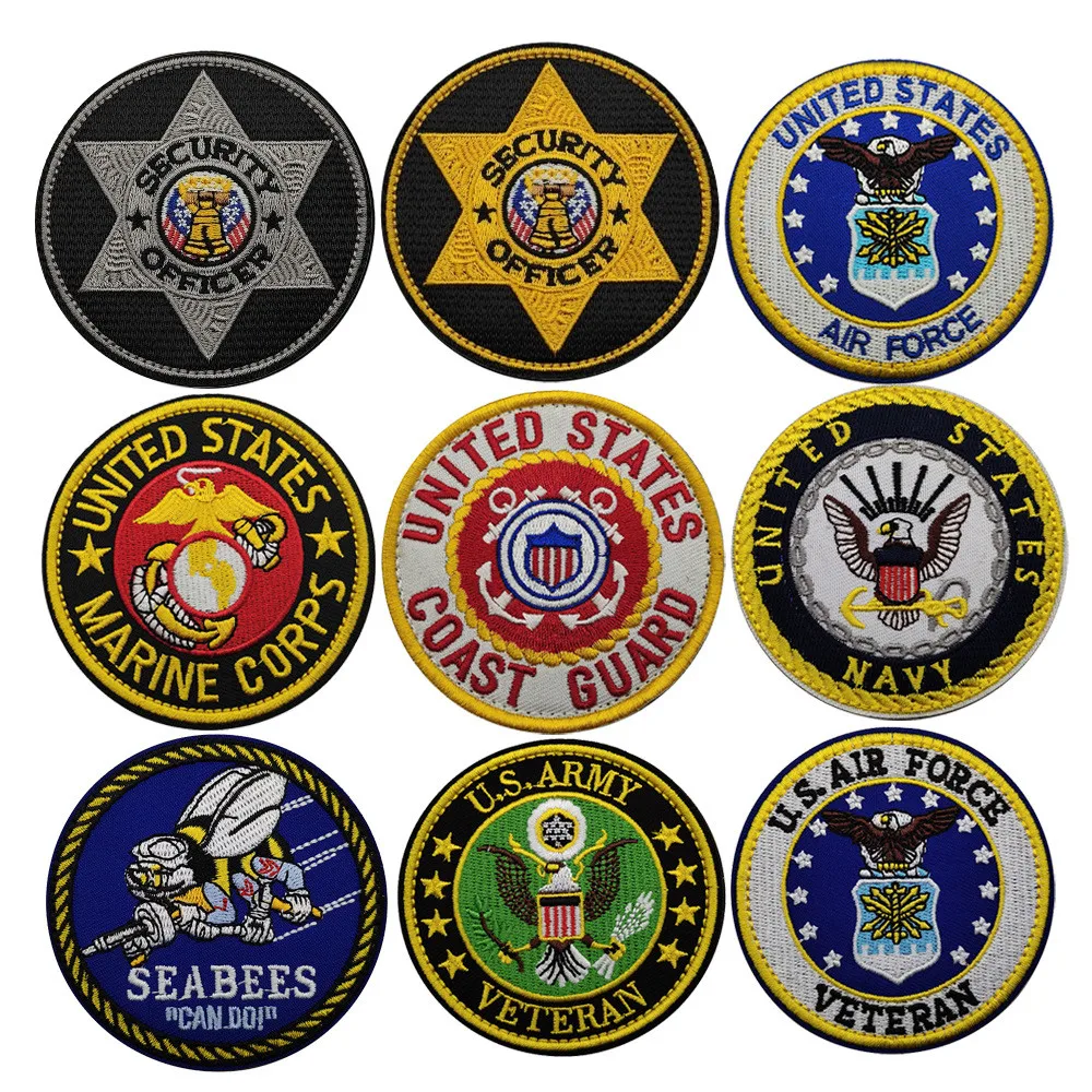 Accesorios para bolsas de exterior de EE. UU., brazalete bordado táctico de la serie americana, gancho y bucle, ropa de moral, parches para mochila para ropa - imagen 2