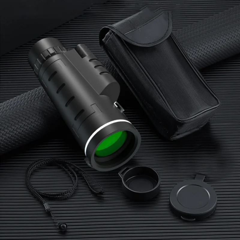 Telescopio Monocular 40X60, potente binoculares con Zoom de alta definición y visión nocturna baja con soporte para teléfono inteligente para caza y Camping