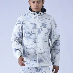 MCAP TAD Sudadera Táctica 3 en 1 Snow Camo Impermeable con Capucha