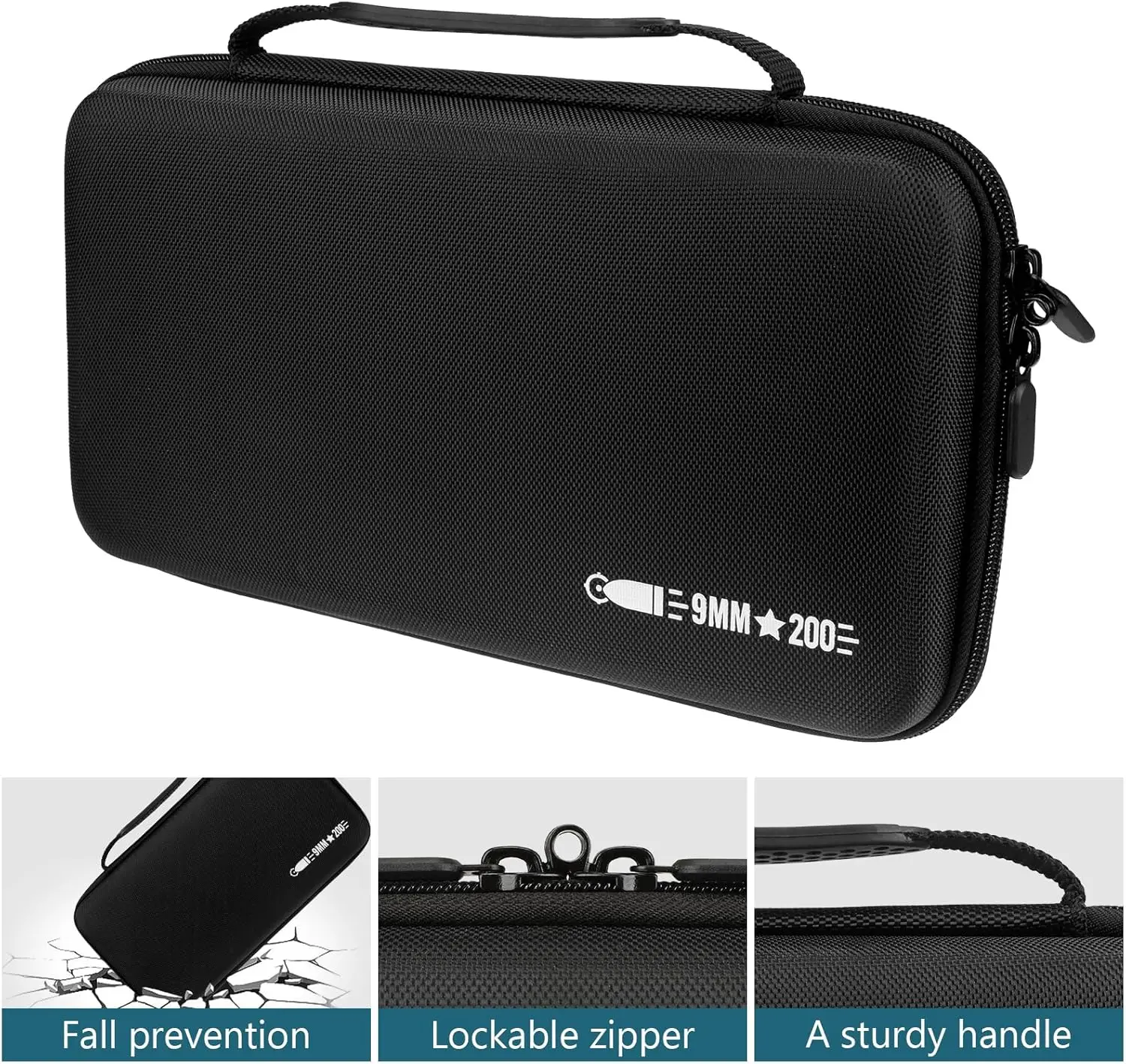 Bolsa de munición táctica, 200 rondas, 9mm, estuche para munición, bolsa para balas, bolso de almacenamiento de municiones para 9mm, 32/40S y W, 380/32ACP, 30 Luge - imagen 2