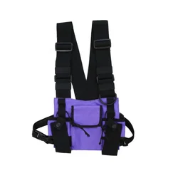 Pechera táctica MOLLE airsoft con bolsa frontal multiusos