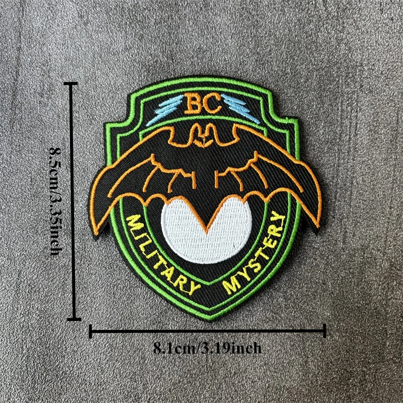 Parche bordado táctico "Chevron Bat", insignias de moral militar, parches con gancho, pegatinas para mochila y ropa - imagen 4