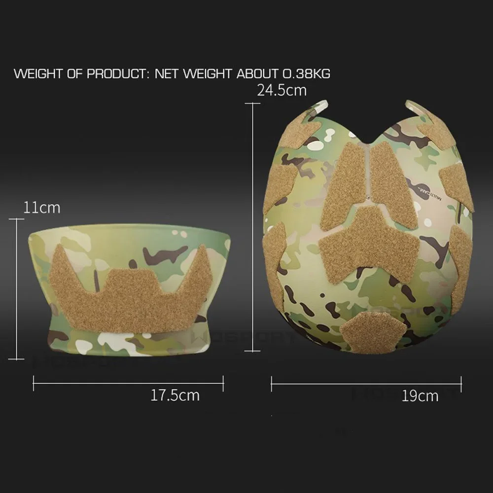 Protector táctico rápido para casco, placa protectora ligera SF de corte súper alto, accesorios de tiro Airsoft más gruesos - imagen 3