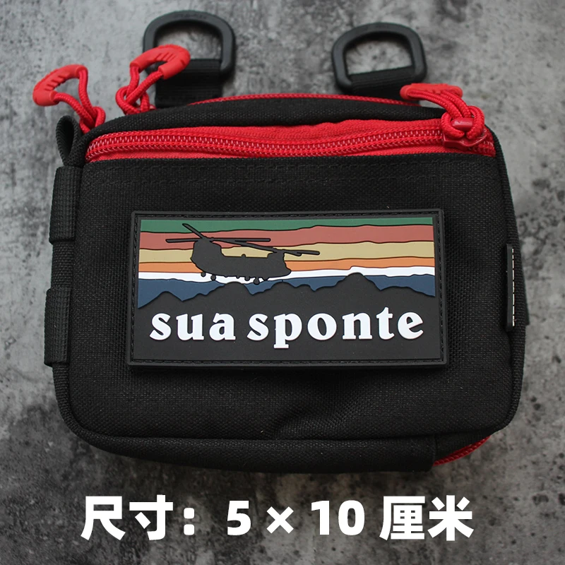 Accesorios para bolsa al aire libre, insignia 3D de PVC, Sua Sponte Arbiter, brazalete de helicóptero de transporte, chaqueta de moral de combate, parche de gancho para mochila - imagen 3