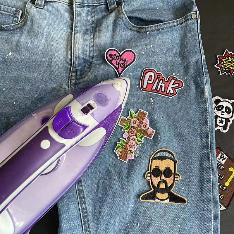 5 uds/figura de dibujos animados, letras, insignias de animales, apliques de pegatinas para planchar, parche bordado de tela para planchar para ropa, parches de reparación - imagen 5