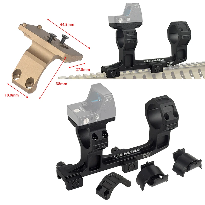 Accesorios siameses GE Automatics 25,4/30mm para rifle M4 M16 Ar15, montaje de alcance óptico, anillos QD, nivel óptico, riel Picatinny de 20mm - imagen 5
