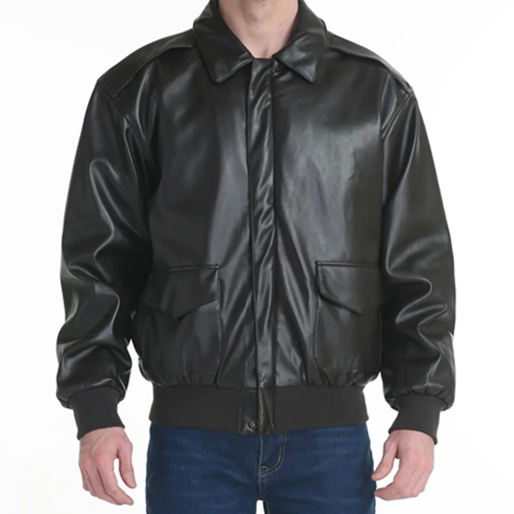 Chaqueta de Aviador A2 para hombre, traje de cuero Vintage para motocicleta, americana - imagen 3