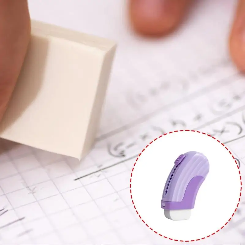 Grascos con recargas borrador retráctil deslizante Gorras blancas grandes para estudiantes que limpian K1KF - imagen 3