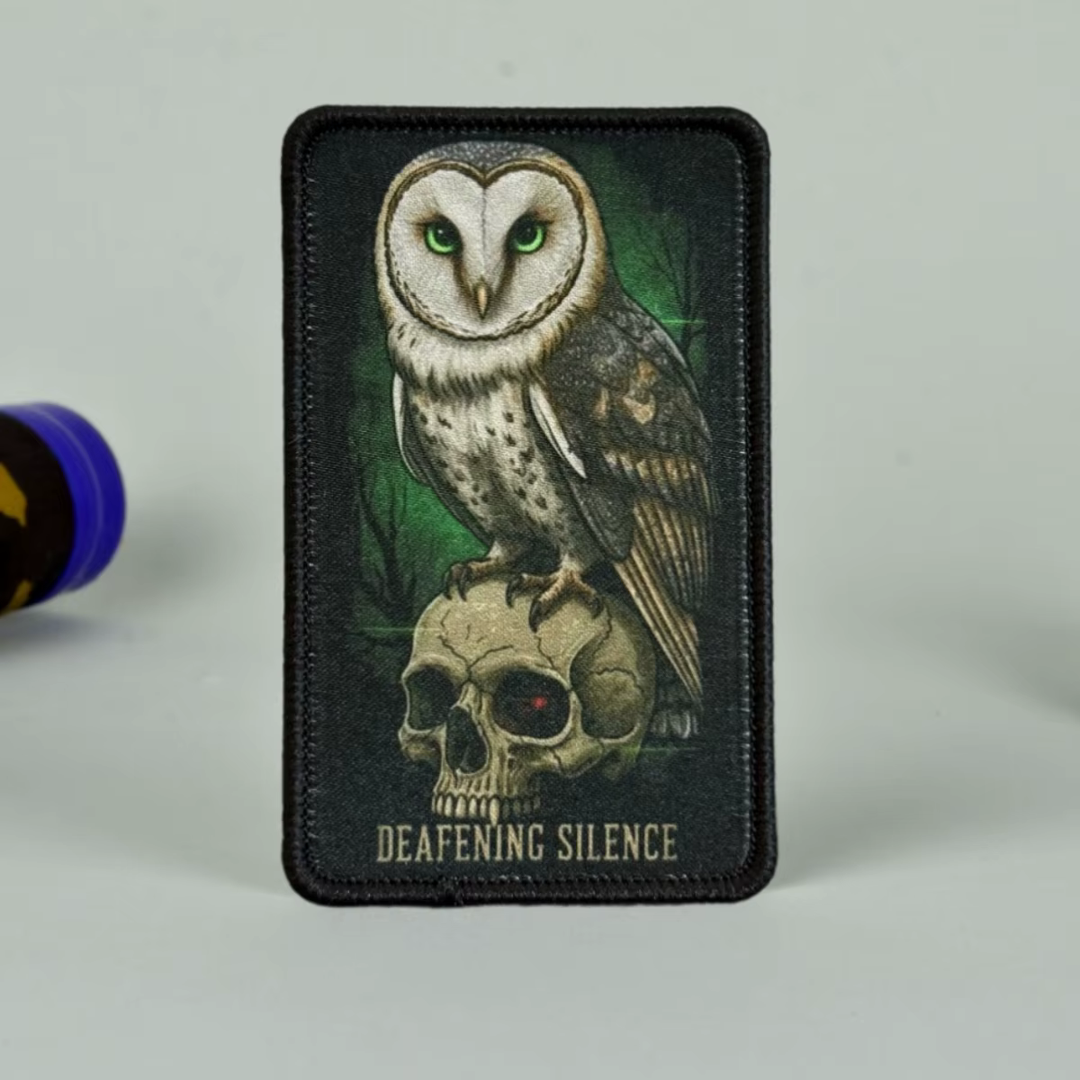 Deafening Silence Parche táctico búho calavera con velcro - imagen 4
