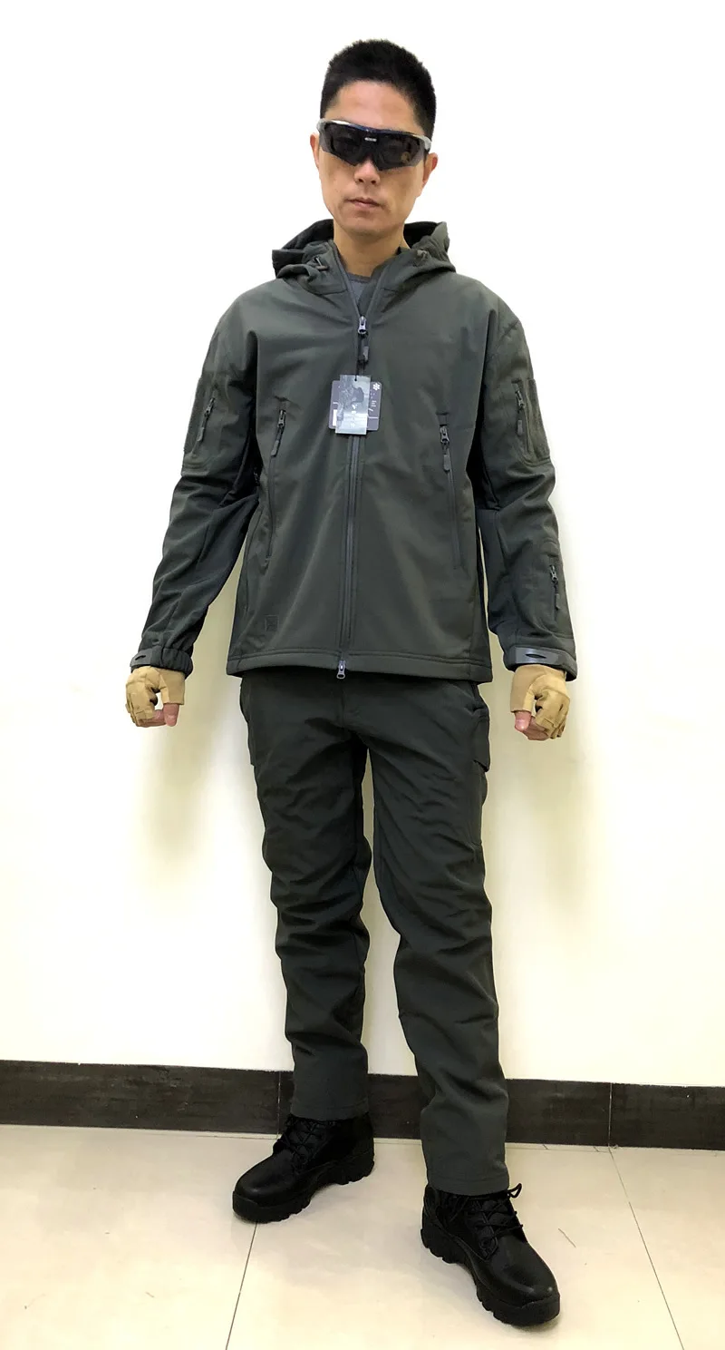 Gabardina de camuflaje transpirable impermeable, traje de carcasa dura suave, abrigo cálido resistente al desgaste, Tad, nuevo - imagen 4